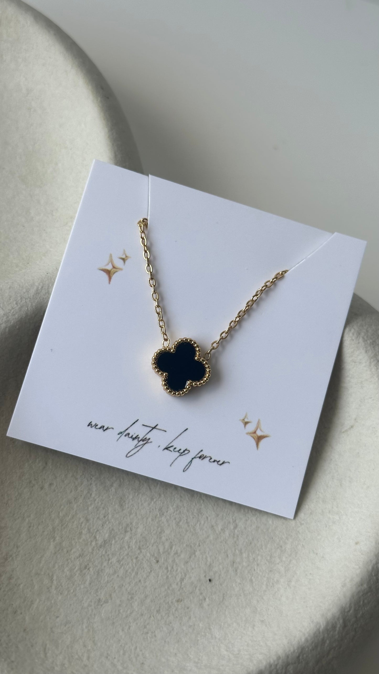 Clover - only necklace gold reversible