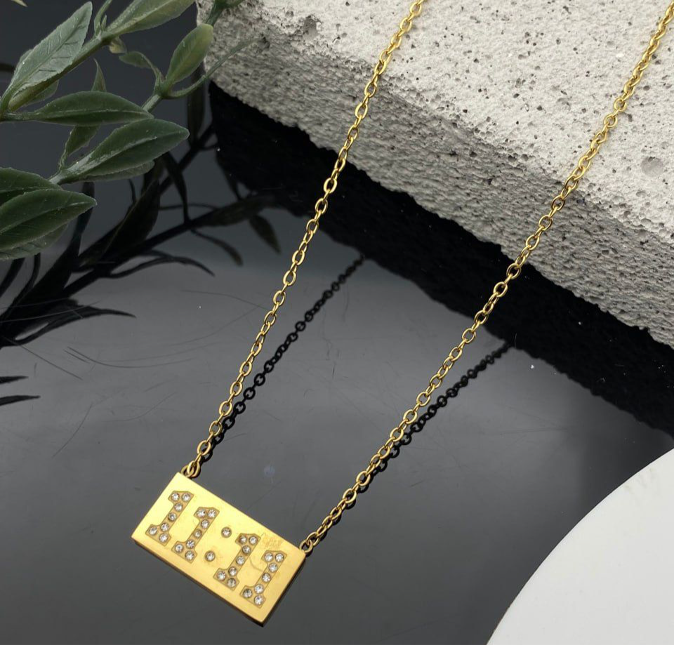 11:11 rhinestone Necklace
