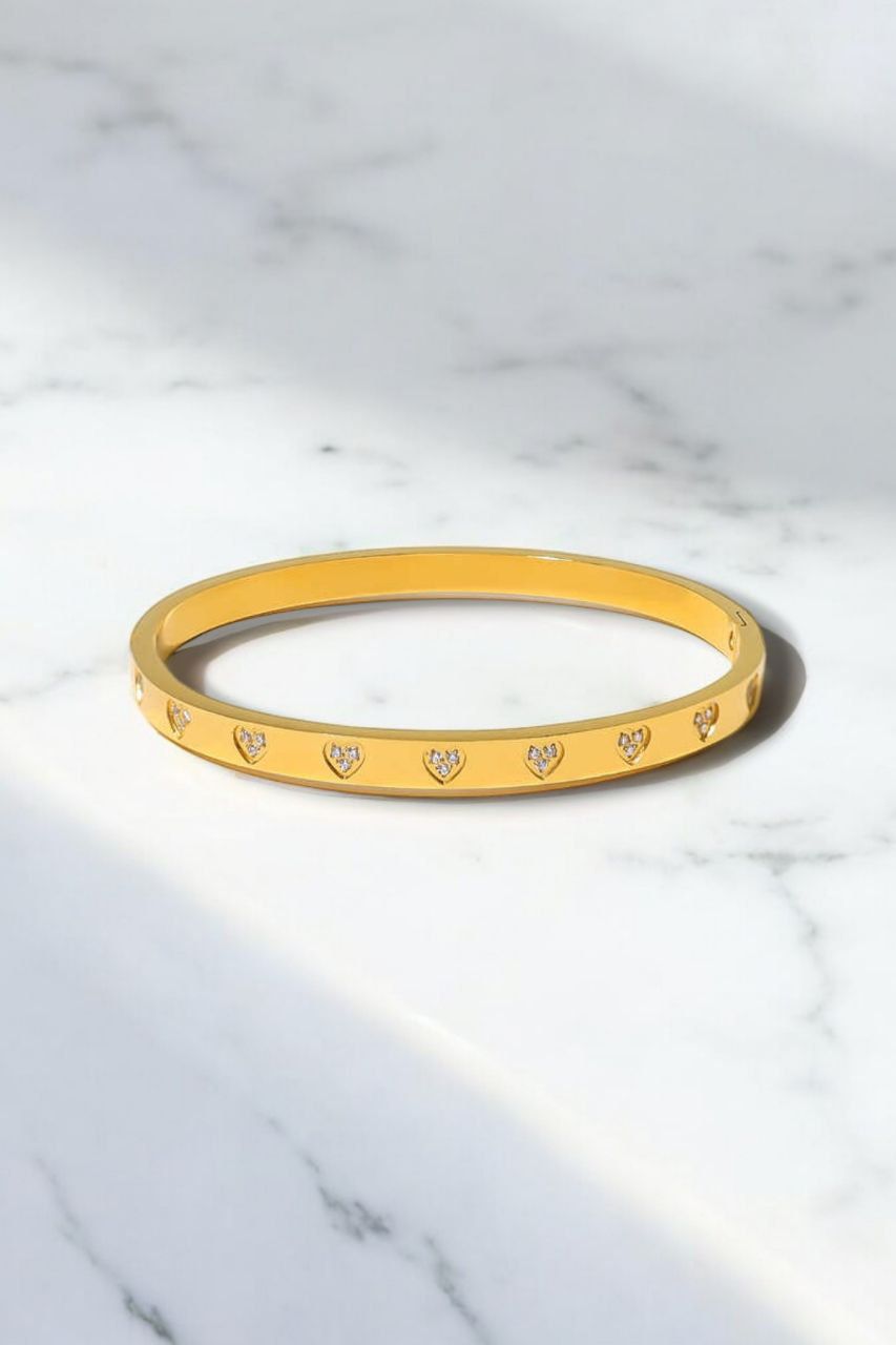 Hearts bracelet gold