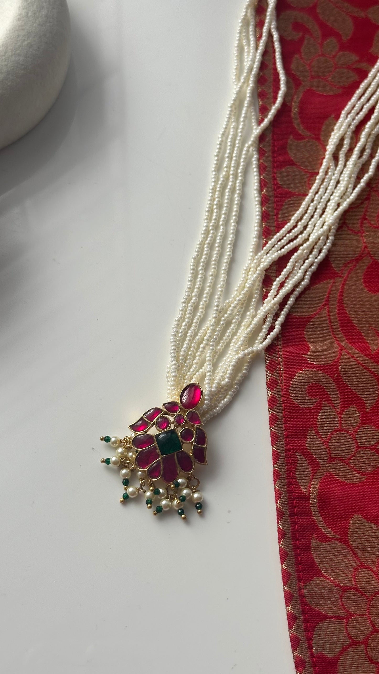 Aarini Pearl Kundan Necklace