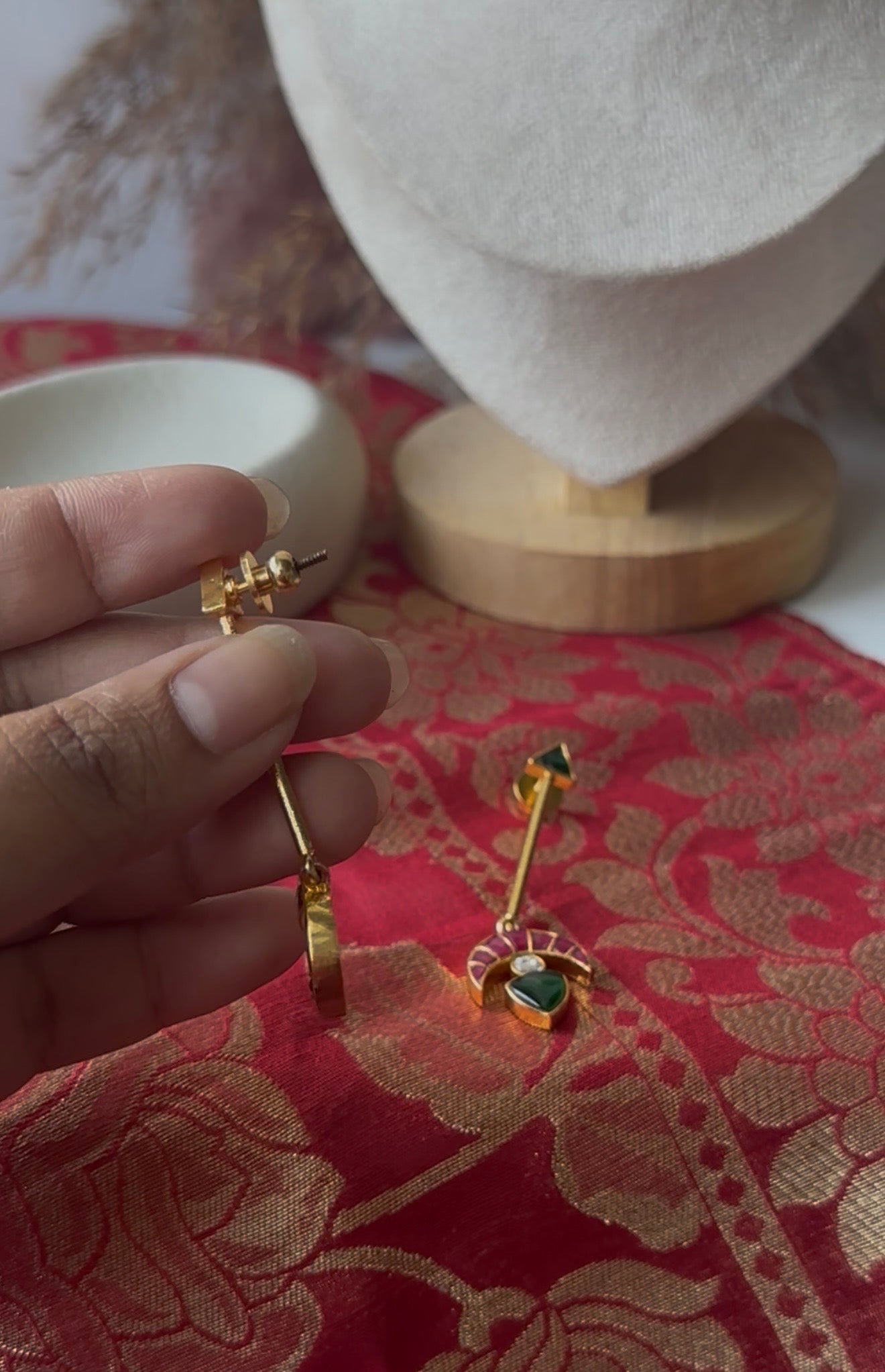 Jadau fusion earrings