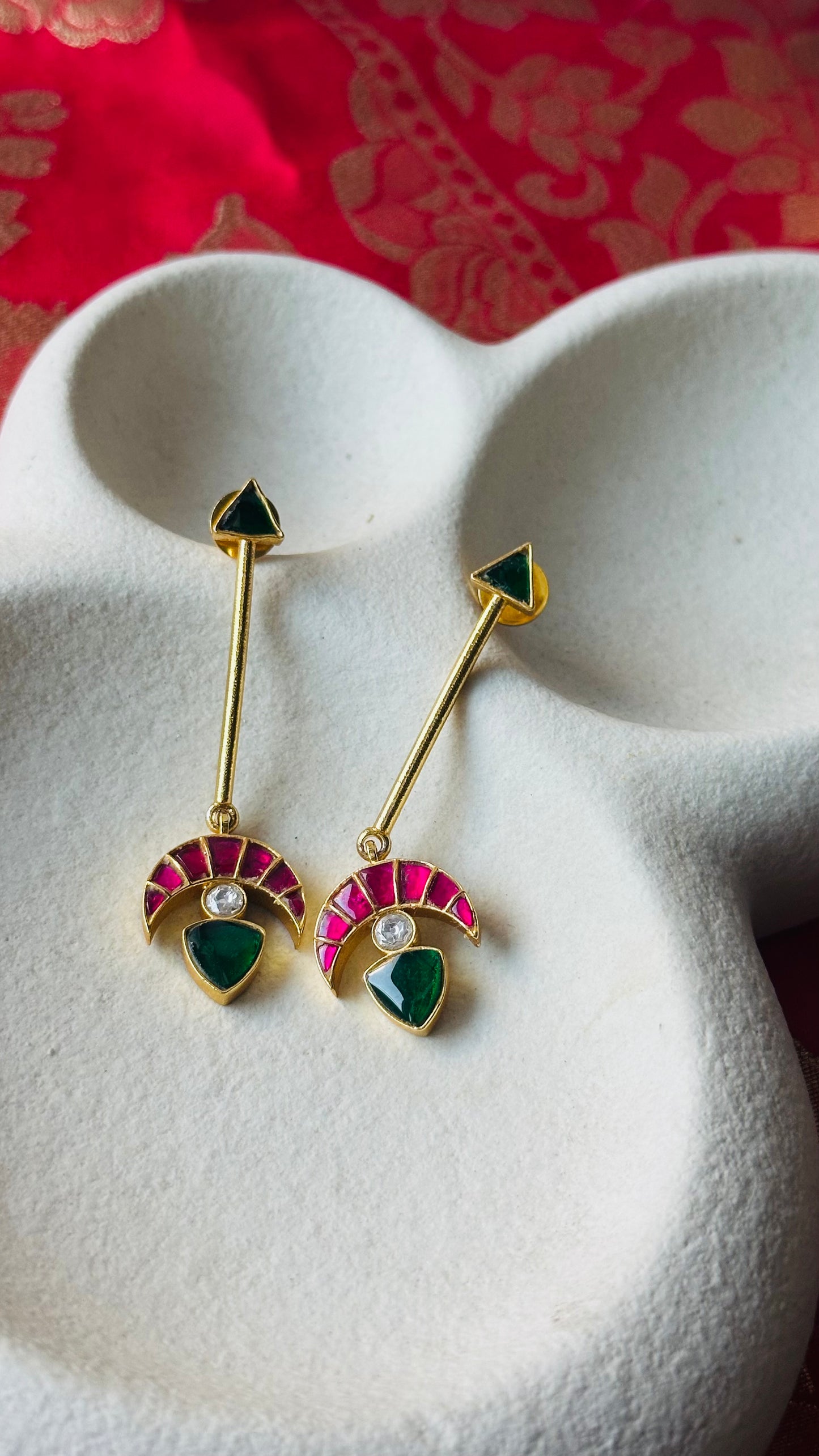 Jadau fusion earrings