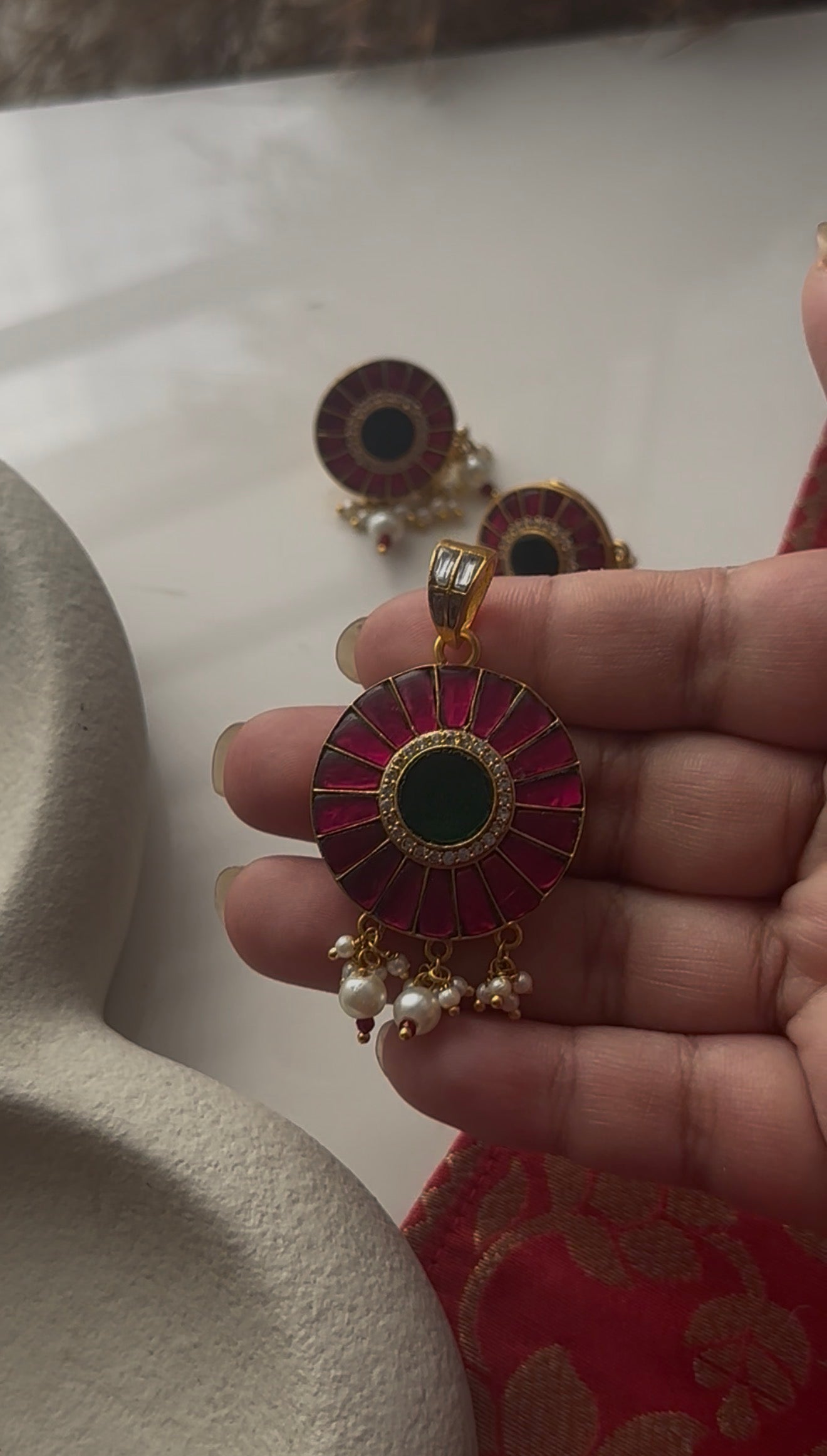 Ranjika Kundan Pendant Set