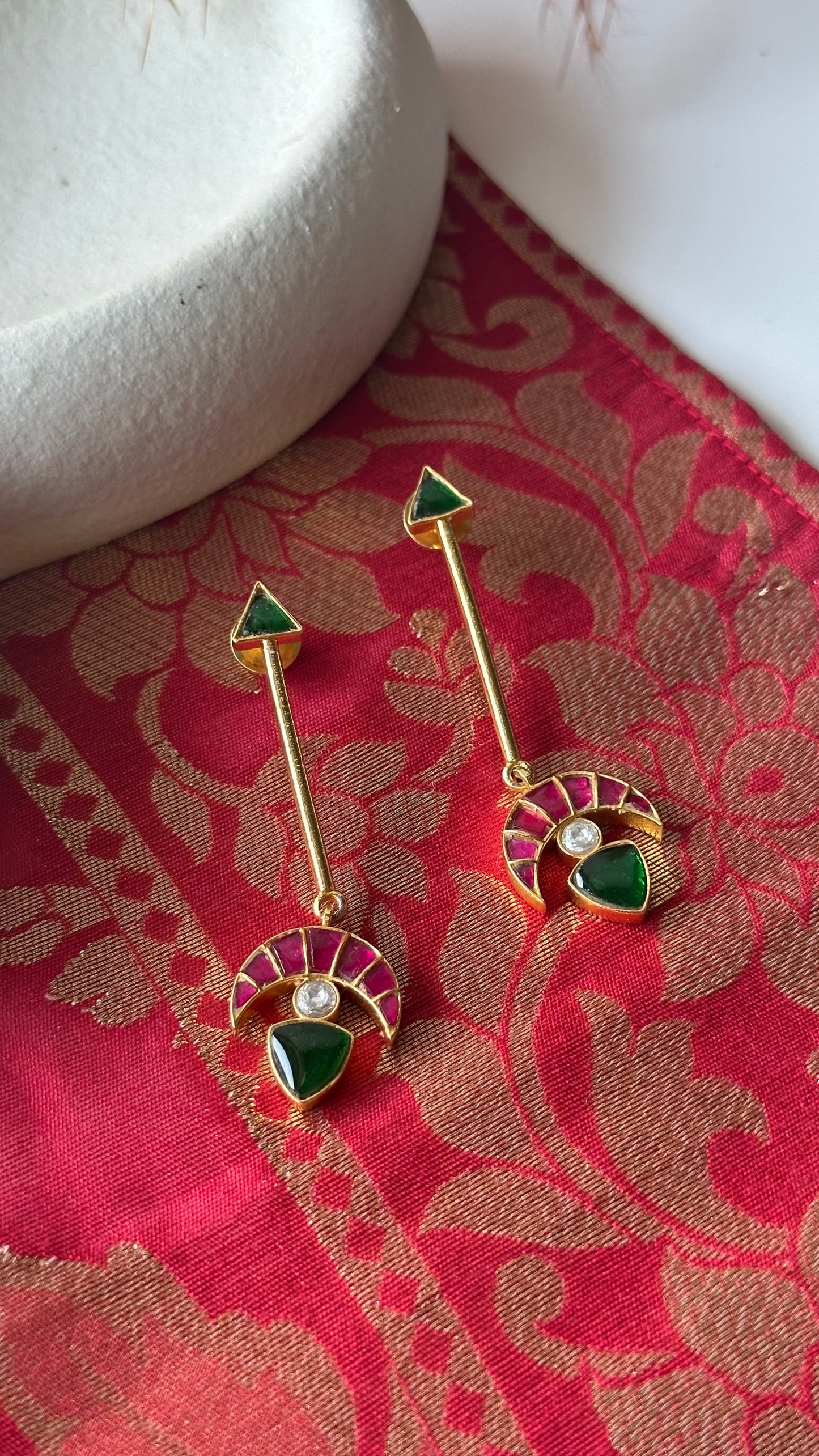 Jadau fusion earrings