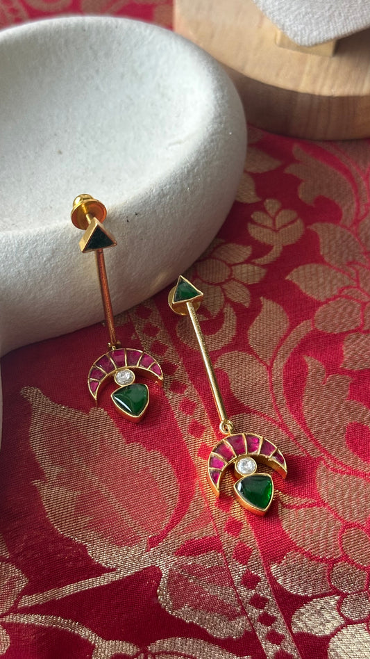 Jadau fusion earrings