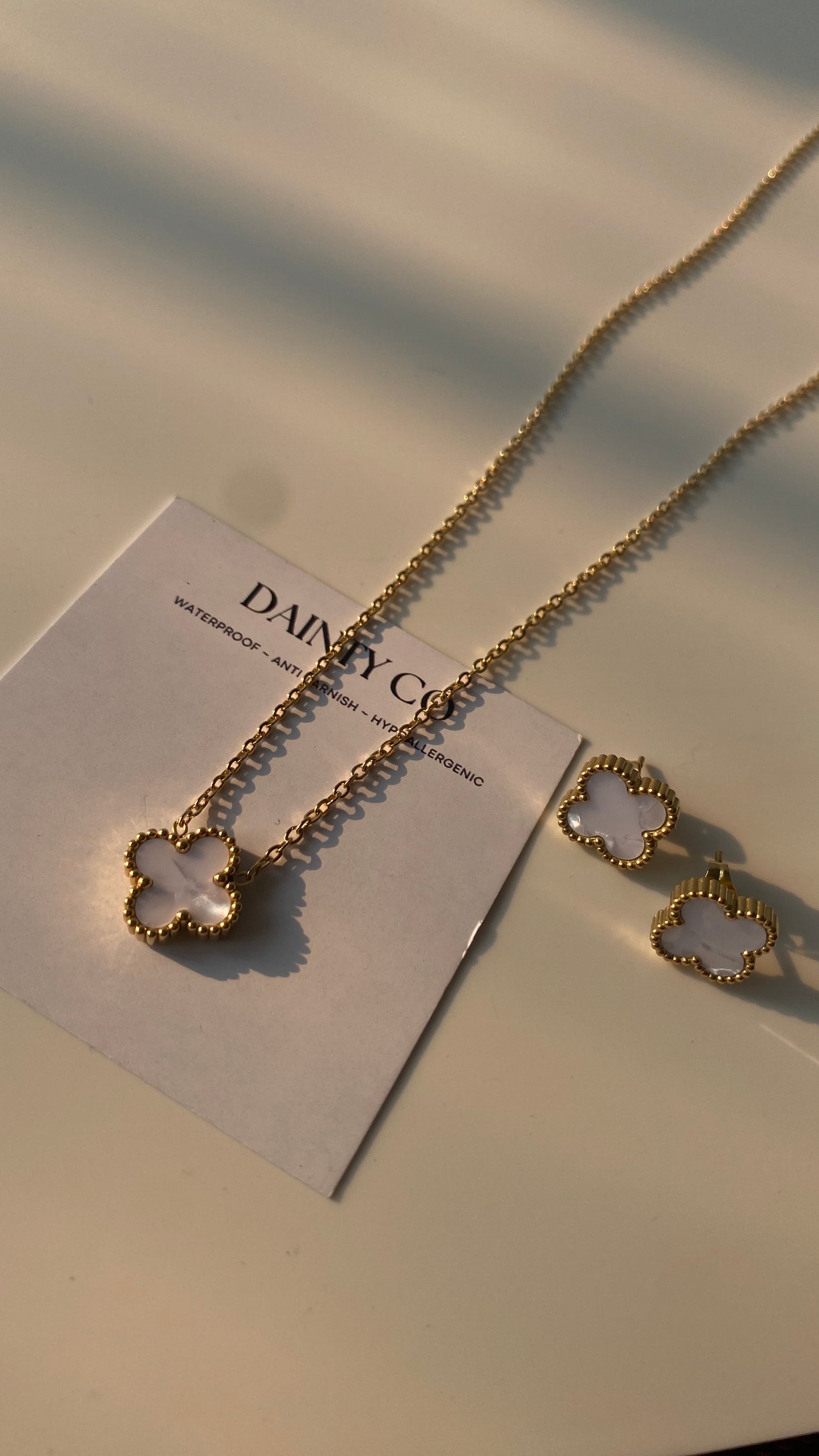 Clover - only necklace gold reversible