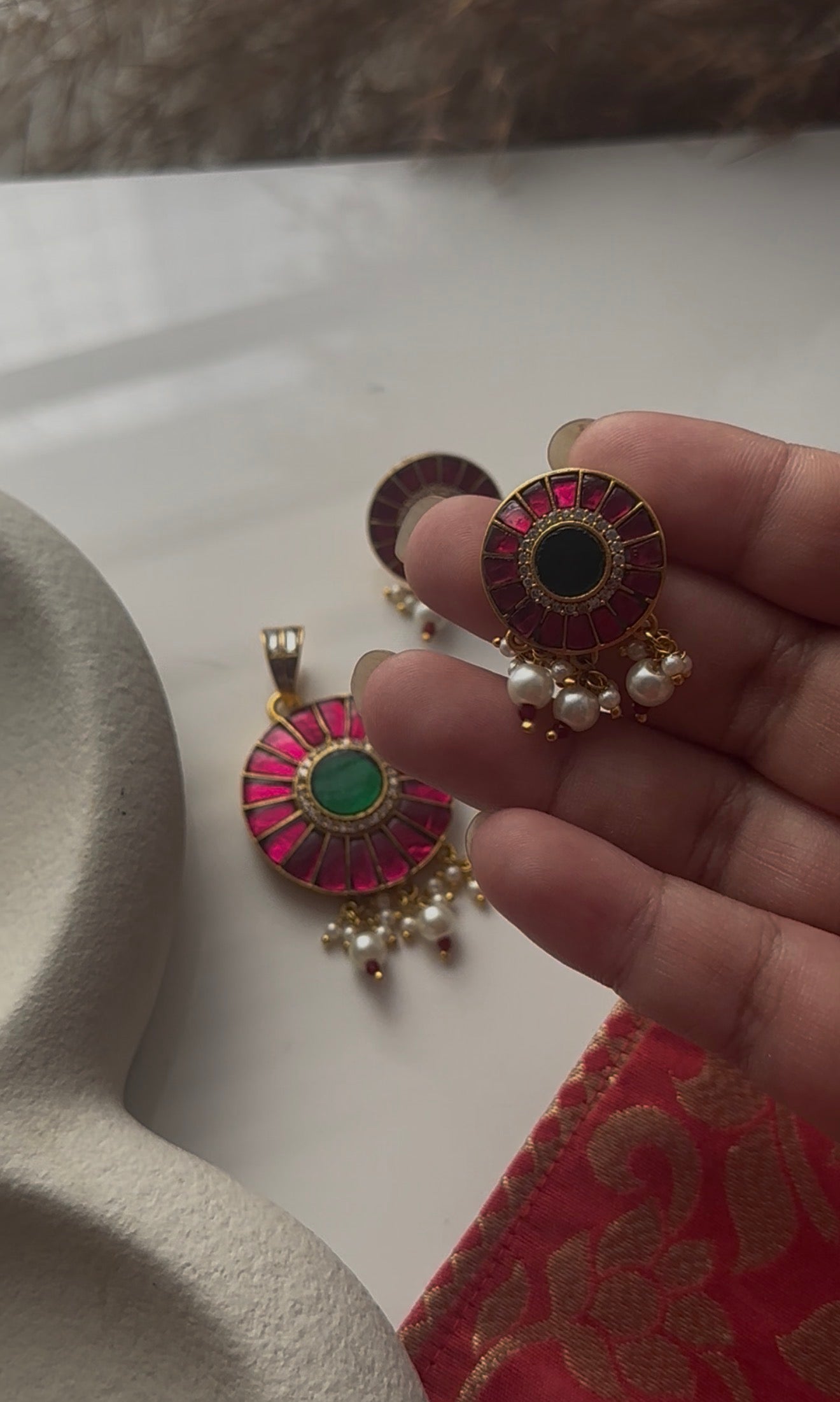 Ranjika Kundan Pendant Set