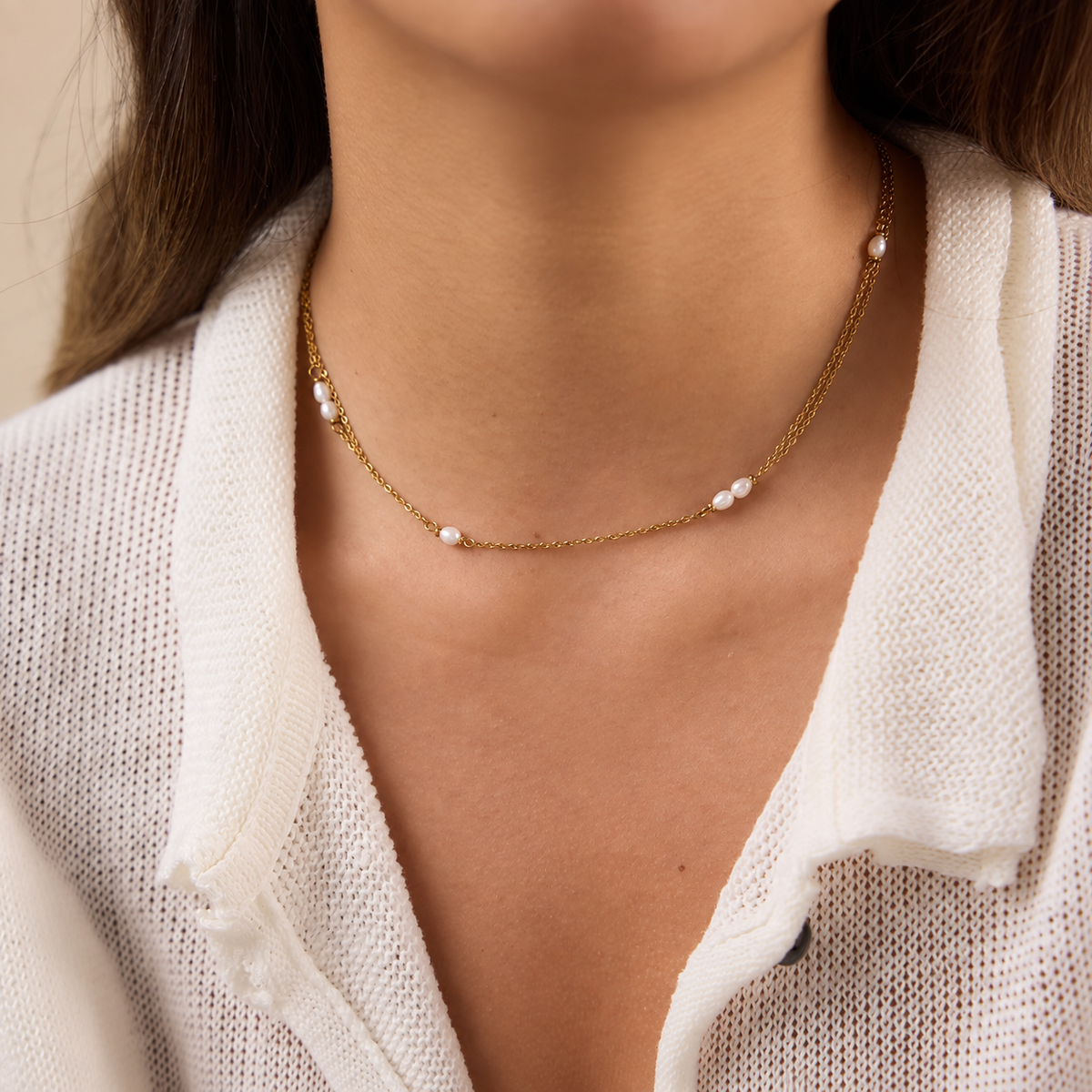 Roselle pearl neckalce