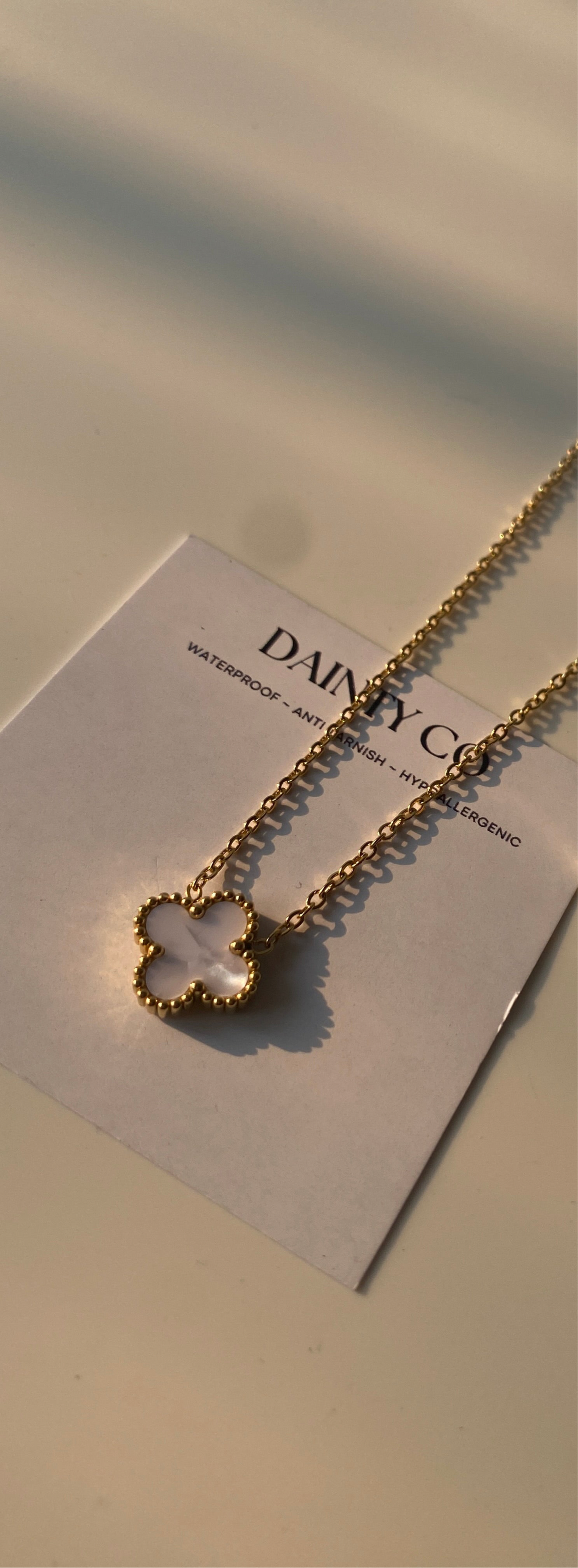Clover - only necklace gold reversible