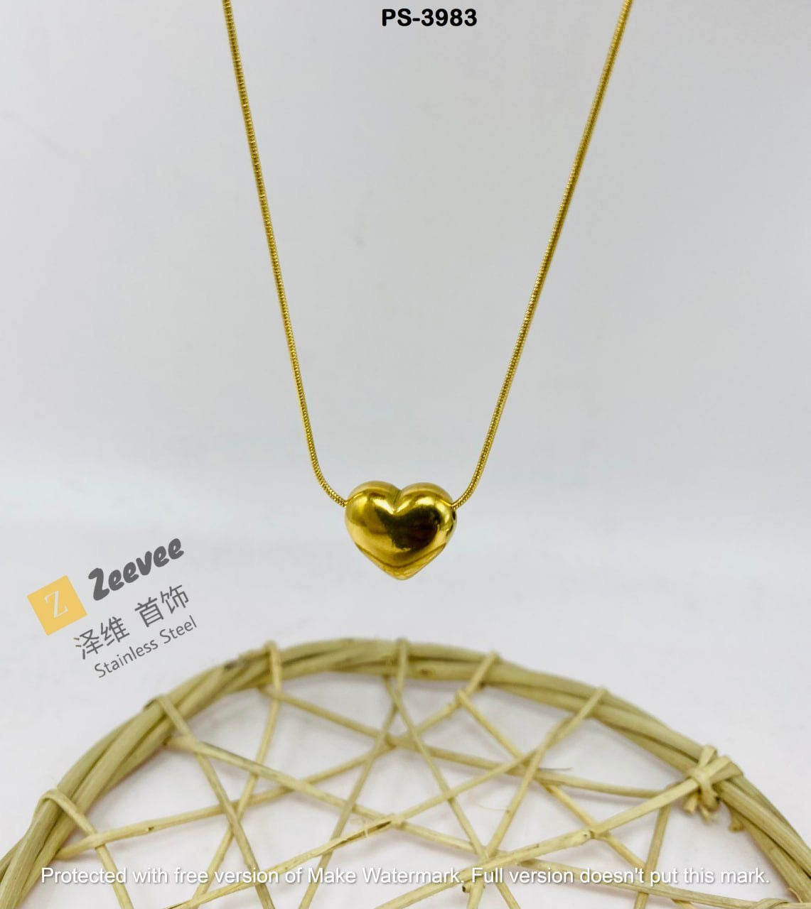 Heart Necklace- gold