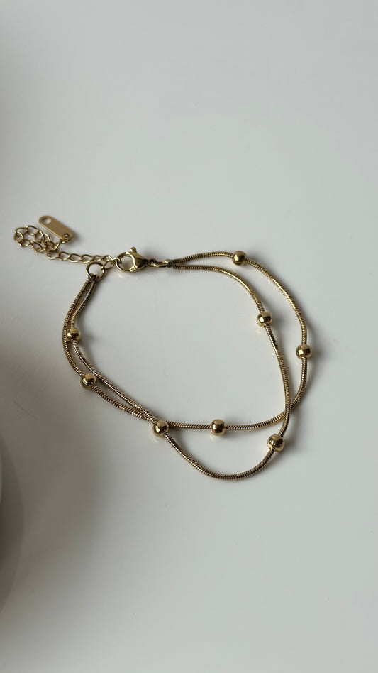 Elara joy two layered bracelet